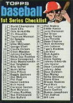 1971 Topps Baseball Cards      054      Checklist 1